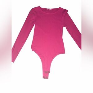 Pink Long Sleeve Womans BodySuit